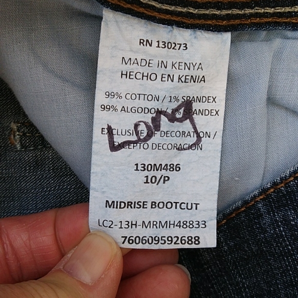 Riders by Lee Mid-Rise Boot Cut Jeans 10P Blue - Picture 4 of 16